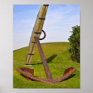 Marine anchor at Les Sables d'Olonne in France Poster
