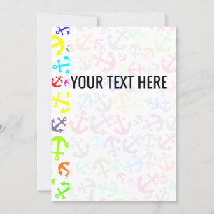 Marine Anchor Colourful Pattern Announcement