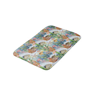 Marine Animals Coral Reef Fish Jellyfish Seaweed   Bath Mat