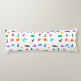 Marine animals patterned body cushion