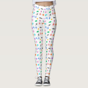 Marine animals patterned leggings