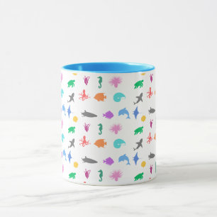 Marine animals patterned mug
