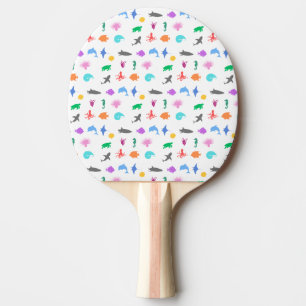 Marine animals patterned ping pong paddle
