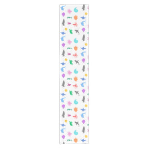 Marine animals patterned short table runner