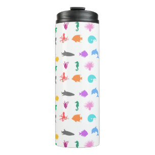 Marine animals patterned thermal tumbler