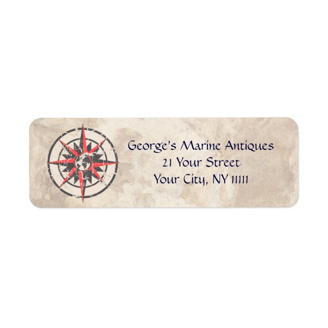 Marine Antiques Return Address Label (Front)