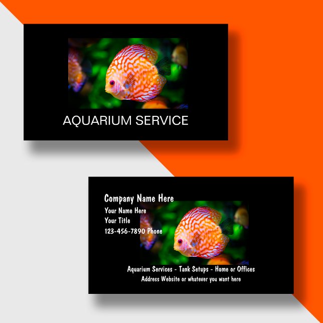 Marine Aquarium Discus Fish Theme Business Cards (Creator Uploaded)