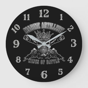 MARINE ARTILLERY LARGE CLOCK