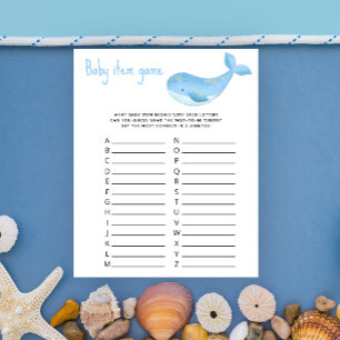 Marine Baby Item Game. Baby Shower Game