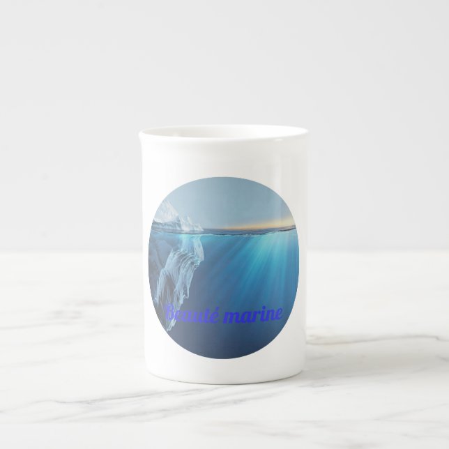 Marine beauty glacier bone china mug (Front)