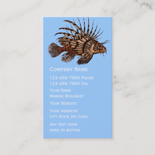 Marine Biologist Business Cards (Front)
