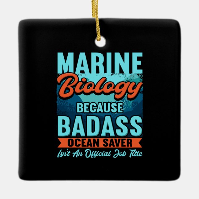Marine Biologist Ceramic Ornament (Front)