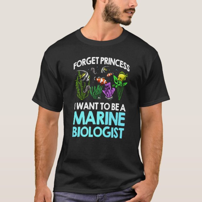 Marine Biologist  For Girls Women Science Biology T-Shirt (Front)