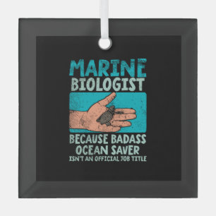 Marine Biologist Glass Tree Decoration