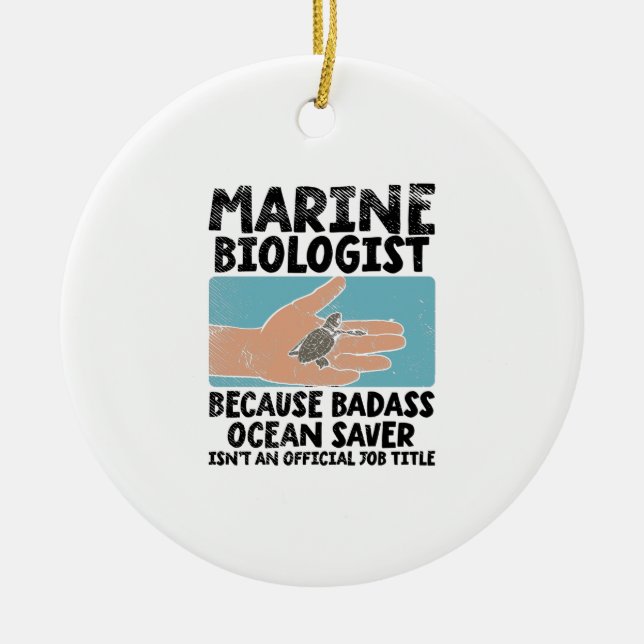 Marine Biologist Marine Biology Ceramic Ornament (Front)
