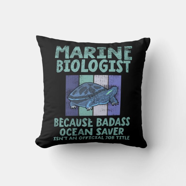 Marine Biologist Marine Biology Cushion (Front)
