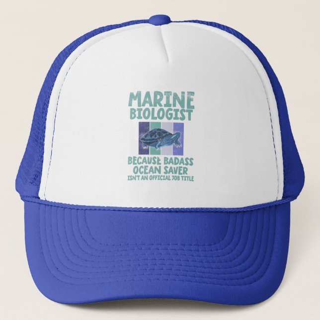 Marine Biologist Marine Biology Trucker Hat (Front)