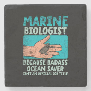 Marine Biologist Stone Coaster