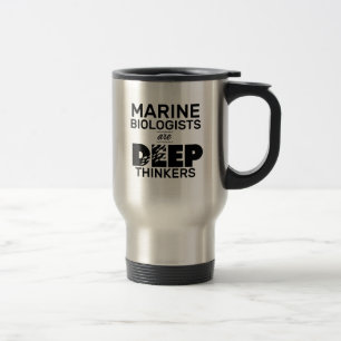 Marine Biologist Typography Travel Mug