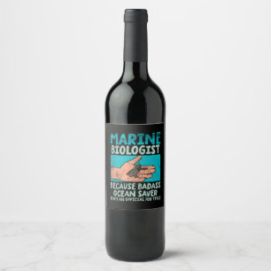 Marine Biologist Wine Label