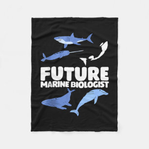 Marine biology kids future marine biologist ocean fleece blanket