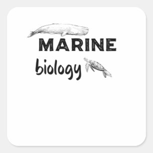 Marine Biology Square Sticker