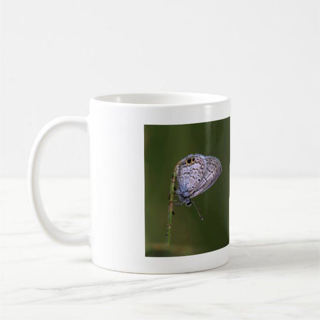 Marine Blue Butterfly Coffee Mug (Left)