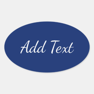 Marine Blue Oval Sticker