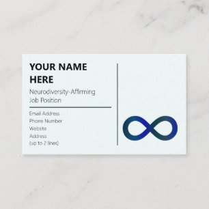 Marine Blues Infinity Sign Business Card
