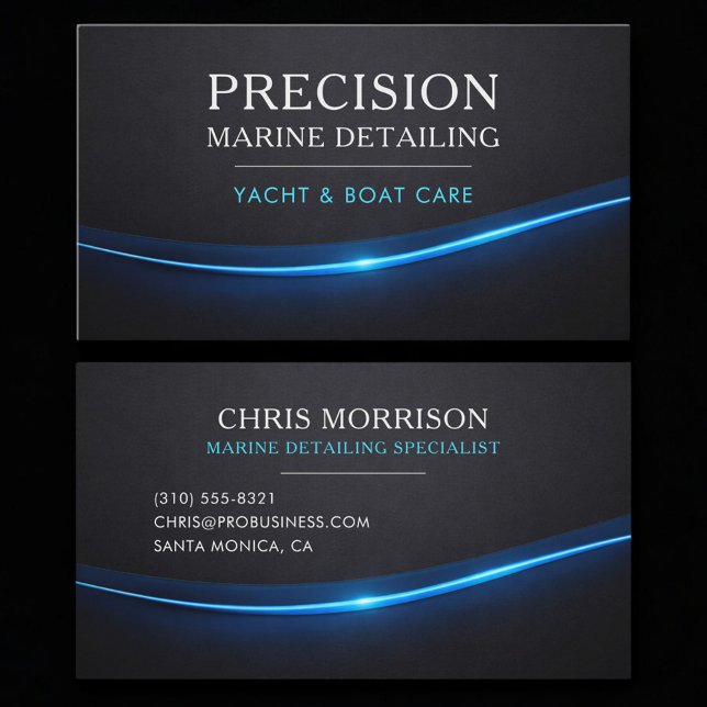 Marine Boat Detailing Business Card (Creator Uploaded)