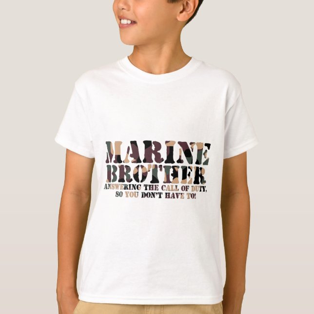 Marine Brother Answering Call T-Shirt (Front)