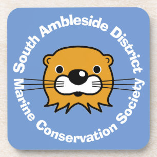 Marine Conservation With Otter Head. Coaster