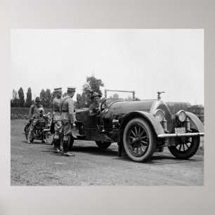 Marine Corps Motorcycle, 1920s Poster
