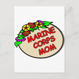 Marine Corps Mum Plaque Postcard