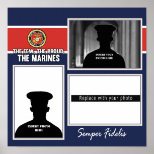 Marine Corps Photo Display Poster
