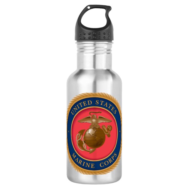 Marine Corps Seal 710 Ml Water Bottle (Front)