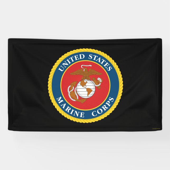 Marine Corps Seal - Flat Banner (Horizontal)