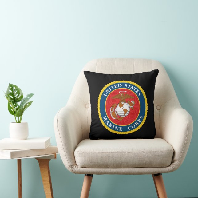 Marine Corps Seal - Flat Cushion (Chair)