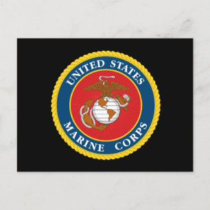 Marine Corps Seal - Flat Holiday Postcard