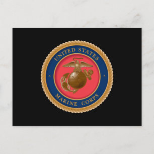 Marine Corps Seal Holiday Postcard
