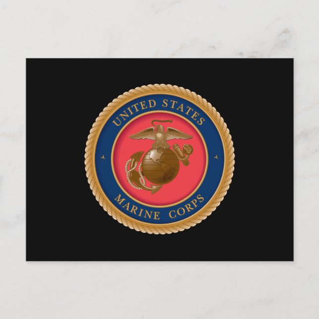 Marine Corps Seal Holiday Postcard (Front)