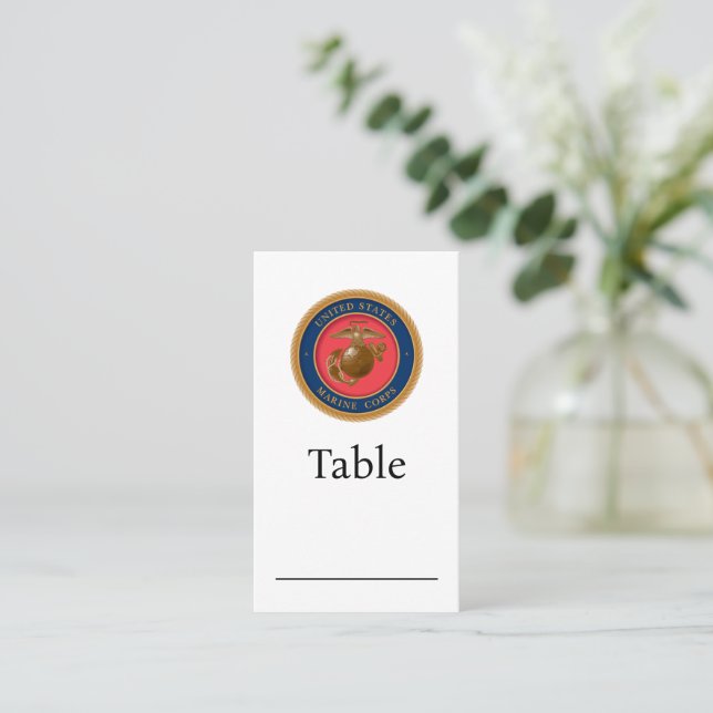 Marine Corps Seal Place Card (Standing Front)