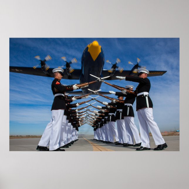 Marine Corps Silent Drill Platoon Poster (Front)