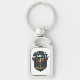 Marine Corps Veteran Logo Emblem Key Ring