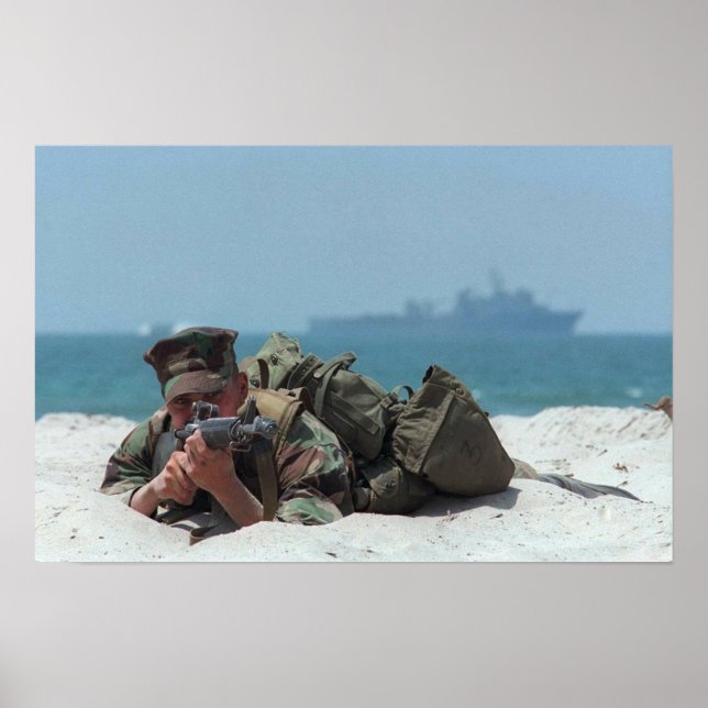 Marine Covers Beach Advance Poster (Front)