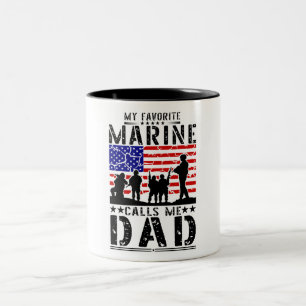 Marine Dad Two-Tone Coffee Mug