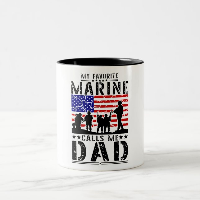 Marine Dad Two-Tone Coffee Mug (Center)