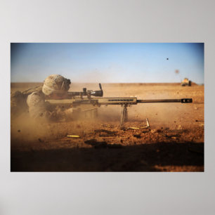 Marine Fires .50 Calibre Rifle Poster