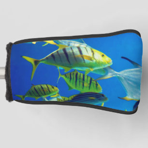 Marine Fish of Yellow with Black Stripes Golf Head Cover