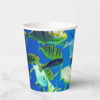 Marine Fish of Yellow with Black Stripes